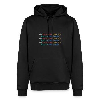 bester Freund besser als Freundin - Männer Premium Bio Hoodie - Schwarz - Vorne - Nico (187cm)