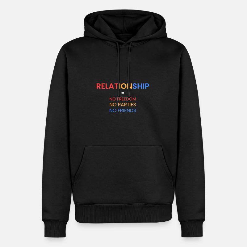 Relation= pas de liberté - Sweat à capuche Premium bio Homme - noir