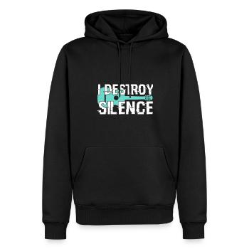 Gitarre lustiger Spruch - Männer Premium Bio Hoodie - Schwarz - Vorne - Nico (187cm)