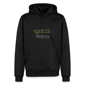 du liebst Tiere? Vegetarier auch - Männer Premium Bio Hoodie - Schwarz - Vorne - Nico (187cm)