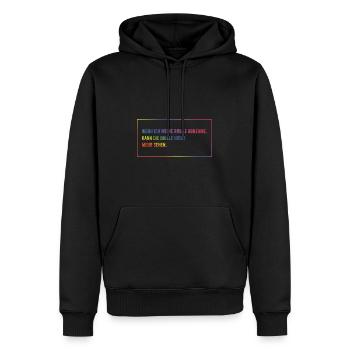 Wenn ich meine Brille abnehme - Männer Premium Bio Hoodie - Schwarz - Vorne - Nico (187cm)