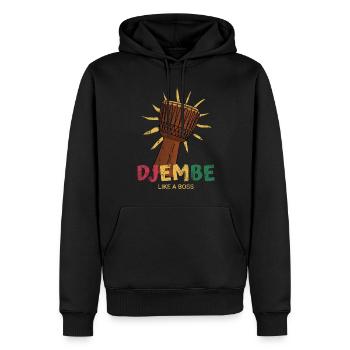 Djembe Bongo Trommel Like a chief - Männer Premium Bio Hoodie - Schwarz - Vorne - Nico (187cm)