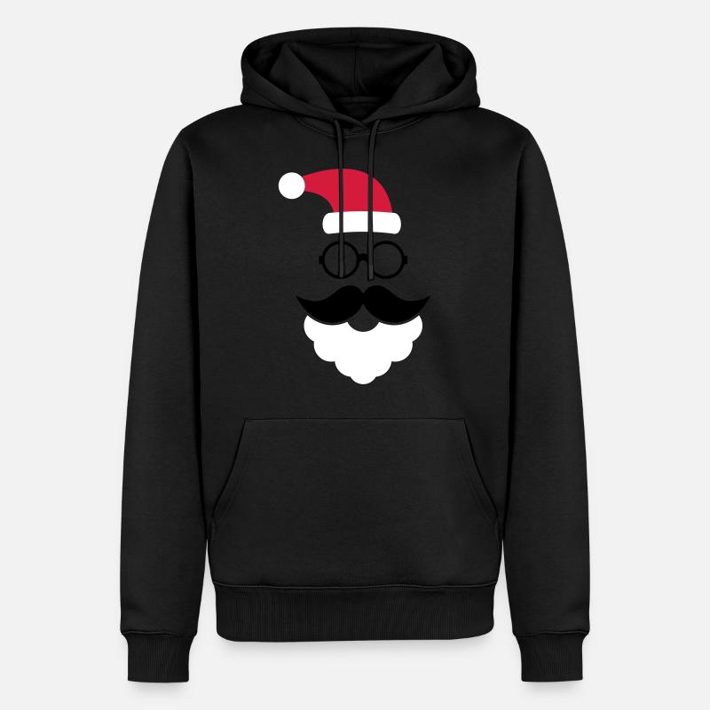 Hipster Santa Claus - Sweat à capuche Premium bio Homme - noir