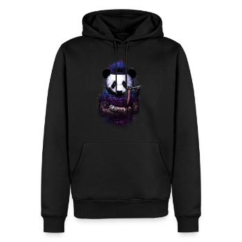 woods panda - Sweat à capuche Premium bio Homme - noir - Devant - Nico (187cm)