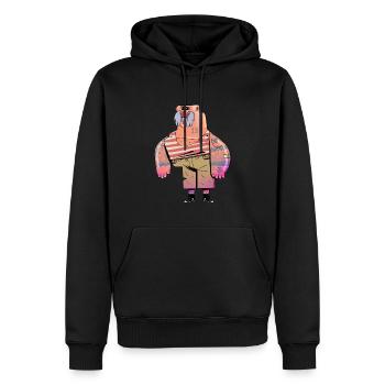 Schläger - Männer Premium Bio Hoodie - Schwarz - Vorne - Nico (187cm)