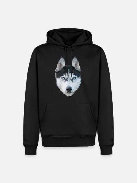husky - Sweat à capuche Premium bio Homme - noir