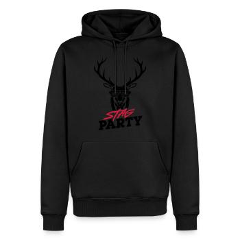 Junggesellenabschied - Schwarzes Design - Männer Premium Bio Hoodie - Schwarz - Vorne - Nico (187cm)