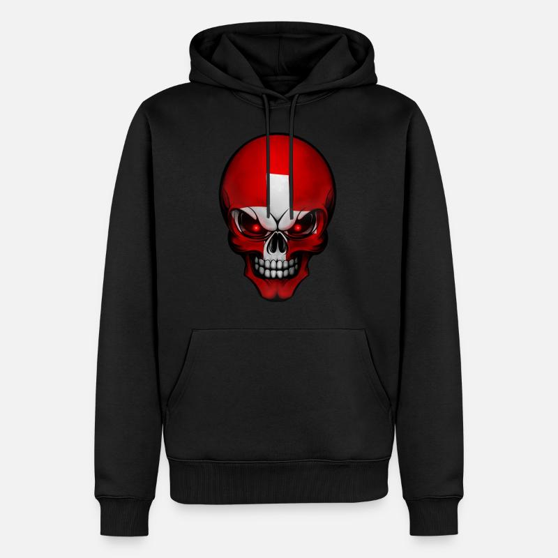 Crâne Suisse conçoit Allround - Sweat à capuche Premium bio Homme - noir