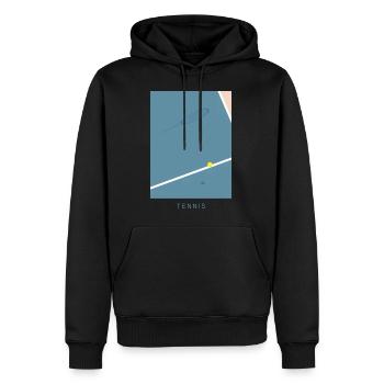 Tennis Art - Männer Premium Bio Hoodie - Schwarz - Vorne - Nico (187cm)