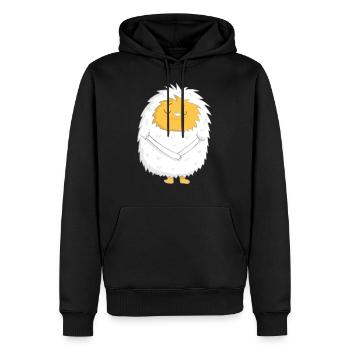 Yeti Winter - Männer Premium Bio Hoodie - Schwarz - Vorne - Nico (187cm)