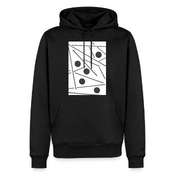 Sign - Männer Premium Bio Hoodie - Schwarz - Vorne - Nico (187cm)