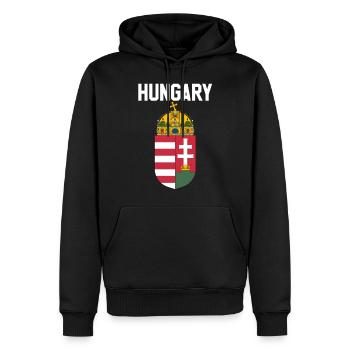 CHEMISE DE HONGRIE - Sweat à capuche Premium bio Homme - noir - Devant - Nico (187cm)
