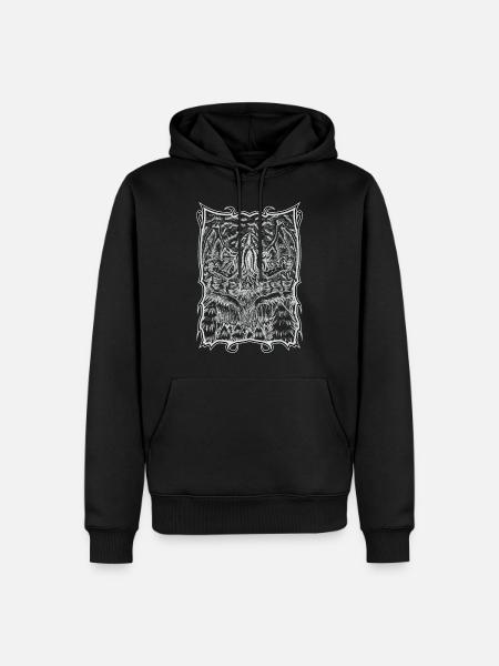 Cthulhu Lovecraft monster zee legende verhaal - Herre Premium økologisk hoodie - sort