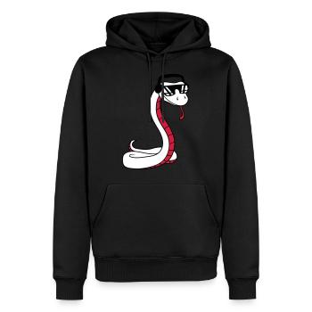 dj cool musik party feiern sonnenbrille kopfhoerer - Männer Premium Bio Hoodie - Schwarz - Vorne - Nico (187cm)