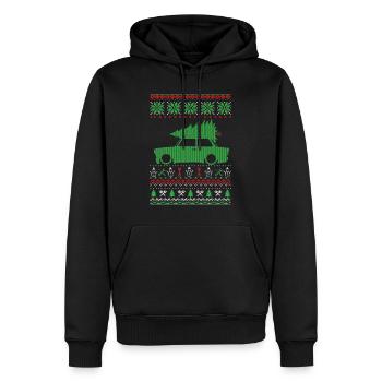 Christmas Ugly Sweater - Men’s Premium Organic Hoodie - black - Front - Nico (187cm)