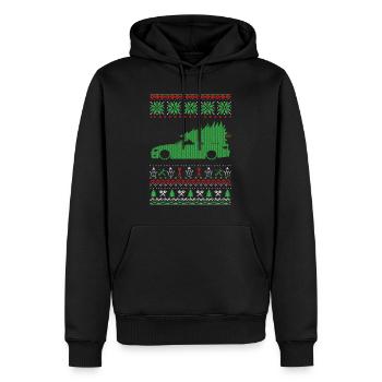 Christmas Ugly Sweater - Men’s Premium Organic Hoodie - black - Front - Nico (187cm)