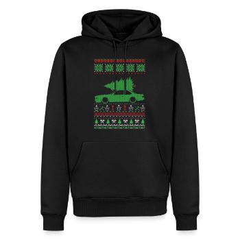 Christmas Ugly Sweater - Men’s Premium Organic Hoodie - black - Front - Nico (187cm)
