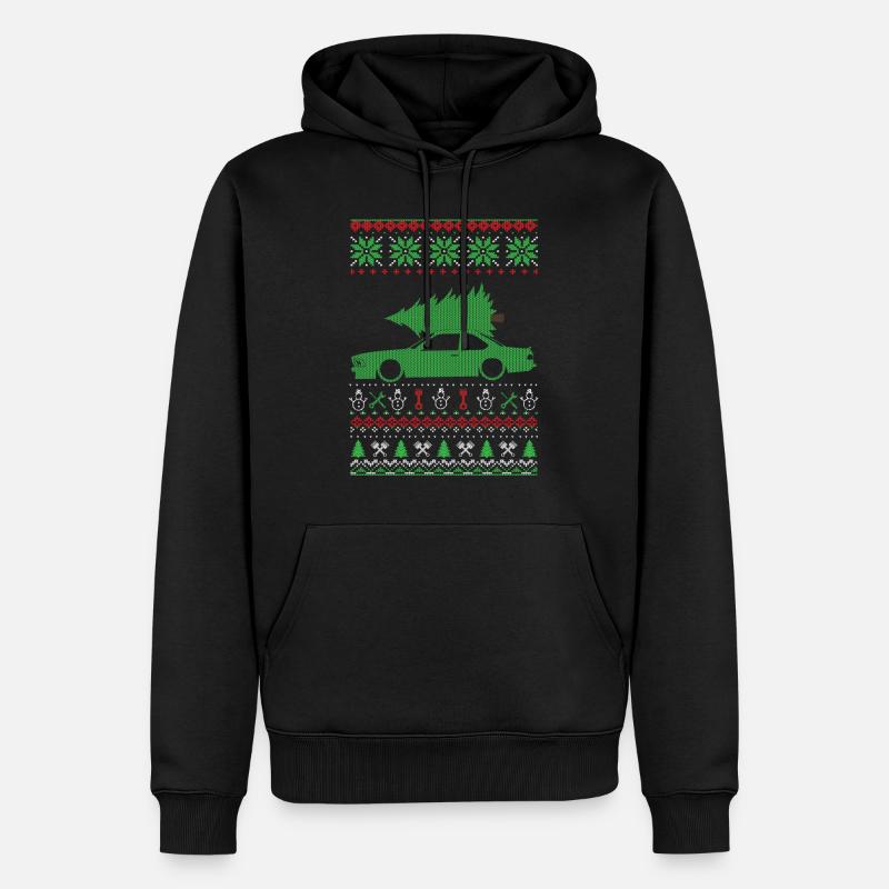 Pull moche de Noël - Sweat à capuche Premium bio Homme - noir