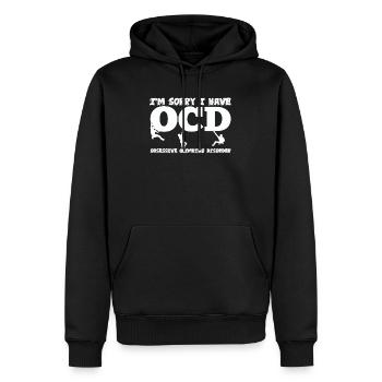 Escalade J’ai un trouble obsessionnel de l’escalade - Sweat à capuche Premium bio Homme - noir - Devant - Nico (187cm)