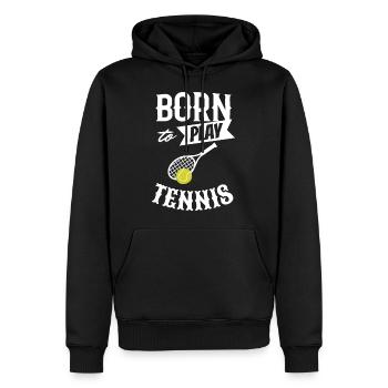 Born to play tennis Duo player player - Men’s Premium Organic Hoodie - black - Front - Nico (187cm)