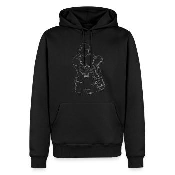 Muhammad Ali - Men’s Premium Organic Hoodie - black - Front - Nico (187cm)