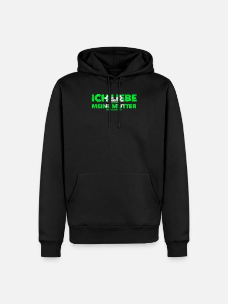 ICH LIEBE es wenn MEINE MUTTER mich zocken lässt - Männer Premium Bio Hoodie - Schwarz