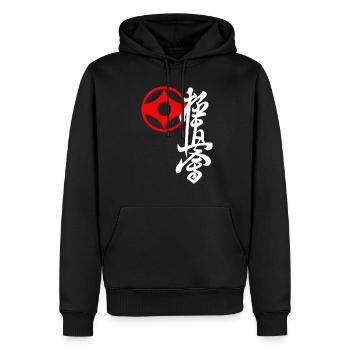 Kyokushinkai Karaté - Sweat à capuche Premium bio Homme - noir - Devant - Nico (187cm)