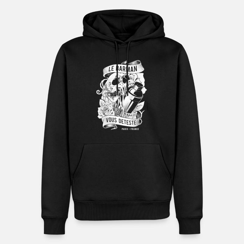 Le barman vous deteste - Sweat à capuche Premium bio Homme - noir
