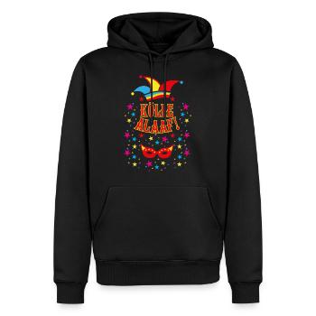 10 KÖLLE ALAAF Carnaval Chapeau De Carnaval Masque - Sweat à capuche Premium bio Homme - noir - Devant - Nico (187cm)