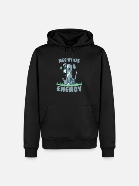 Nervous Energy Greyhound - Men’s Premium Organic Hoodie - black