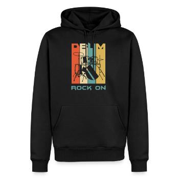 Percussion - Men’s Premium Organic Hoodie - black - Front - Nico (187cm)