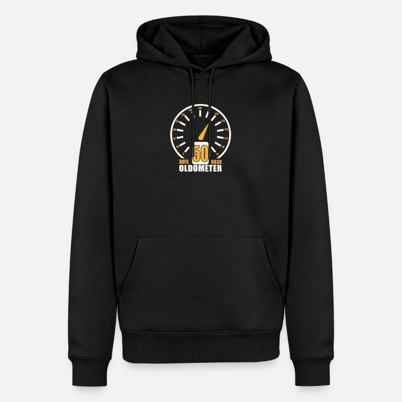 Oldometer, indicateur d'âge - Sweat à capuche Premium bio Homme - noir