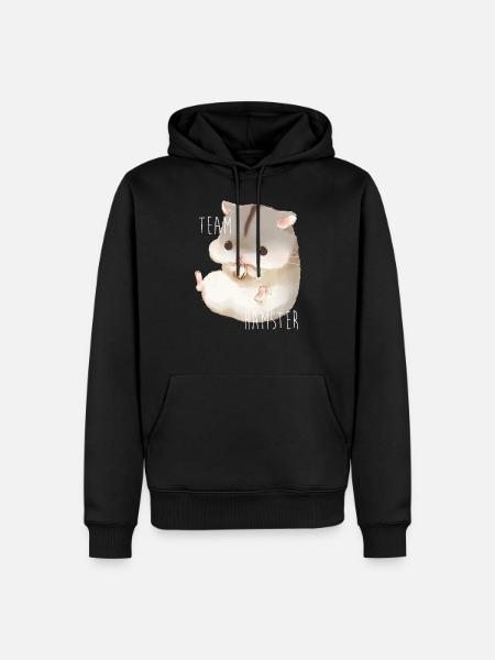 team hamster - Sweat à capuche Premium bio Homme - noir