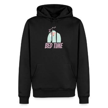 Bed Time, Schlafenszeit - Männer Premium Bio Hoodie - Schwarz - Vorne - Nico (187cm)