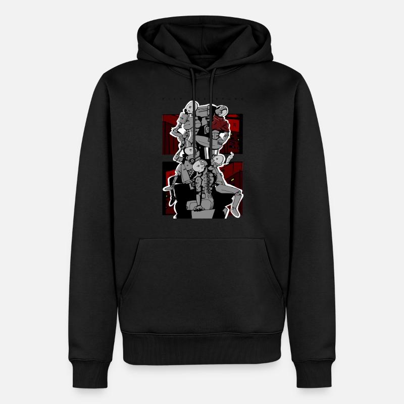 Säule oder Piep - Männer Premium Bio Hoodie - Schwarz