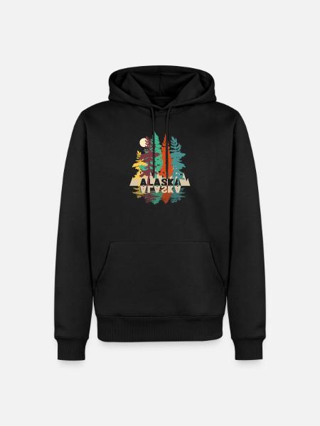 Alaska forest wild nature - Men’s Premium Organic Hoodie - black