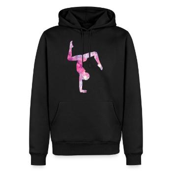 Gymnastik und Turnen - Männer Premium Bio Hoodie - Schwarz - Vorne - Nico (187cm)