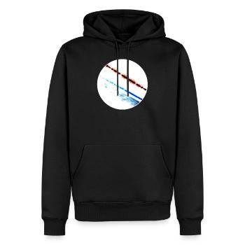 Sonic - Männer Premium Bio Hoodie - Schwarz - Vorne - Nico (187cm)