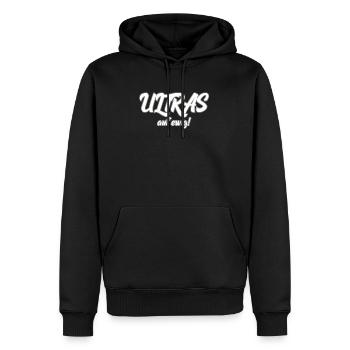 Ultras auf ewig - Männer Premium Bio Hoodie - Schwarz - Vorne - Nico (187cm)