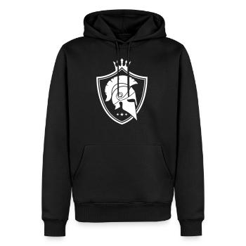 spartan helm wappen - Männer Premium Bio Hoodie - Schwarz - Vorne - Nico (187cm)