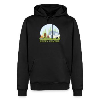 Cadeau caravane camping car - Sweat à capuche Premium bio Homme - noir - Devant - Nico (187cm)