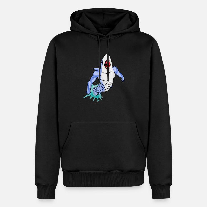 SHARK - Sweat à capuche Premium bio Homme - noir