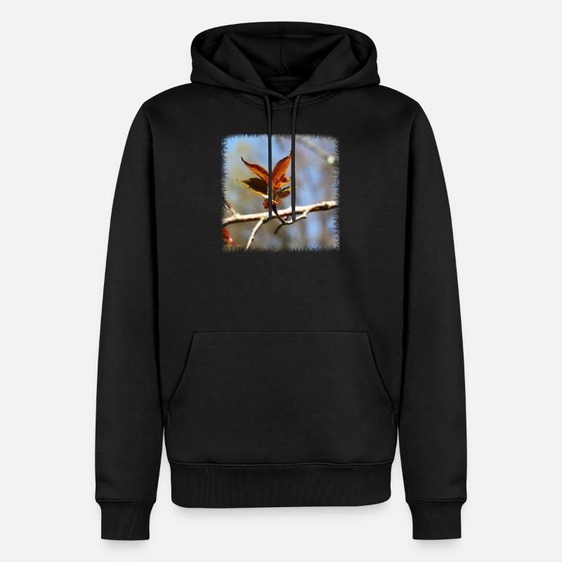 nature - Männer Premium Bio Hoodie - Schwarz