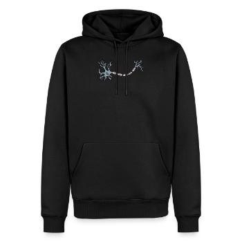 Neuron Nerve Cell Physicians - Men’s Premium Organic Hoodie - black - Front - Nico (187cm)