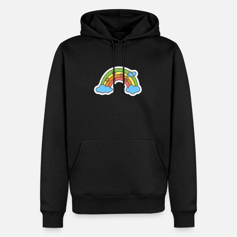 Kinder - Männer Premium Bio Hoodie - Schwarz