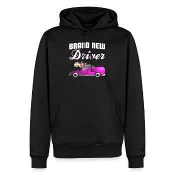 Führerscheinfrau - Männer Premium Bio Hoodie - Schwarz - Vorne - Nico (187cm)