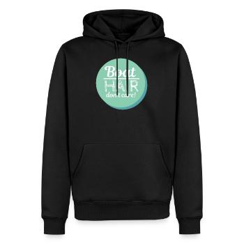 Boat hair don't care - Männer Premium Bio Hoodie - Schwarz - Vorne - Nico (187cm)