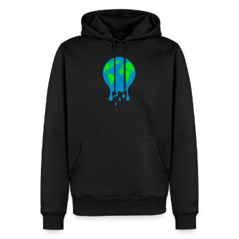 Schmelzende Erde Weltkugel Planet Klimawandel - Männer Premium Bio Hoodie - Schwarz - Vorne - Nico (187cm)