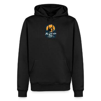 Mountain Love - Sweat à capuche Premium bio Homme - noir - Devant - Nico (187cm)