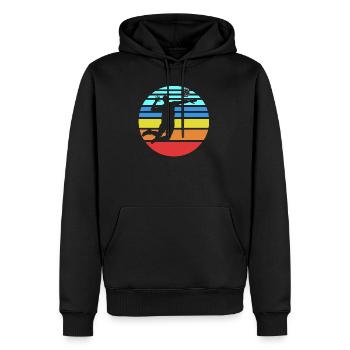 Volleyball - Männer Premium Bio Hoodie - Schwarz - Vorne - Nico (187cm)